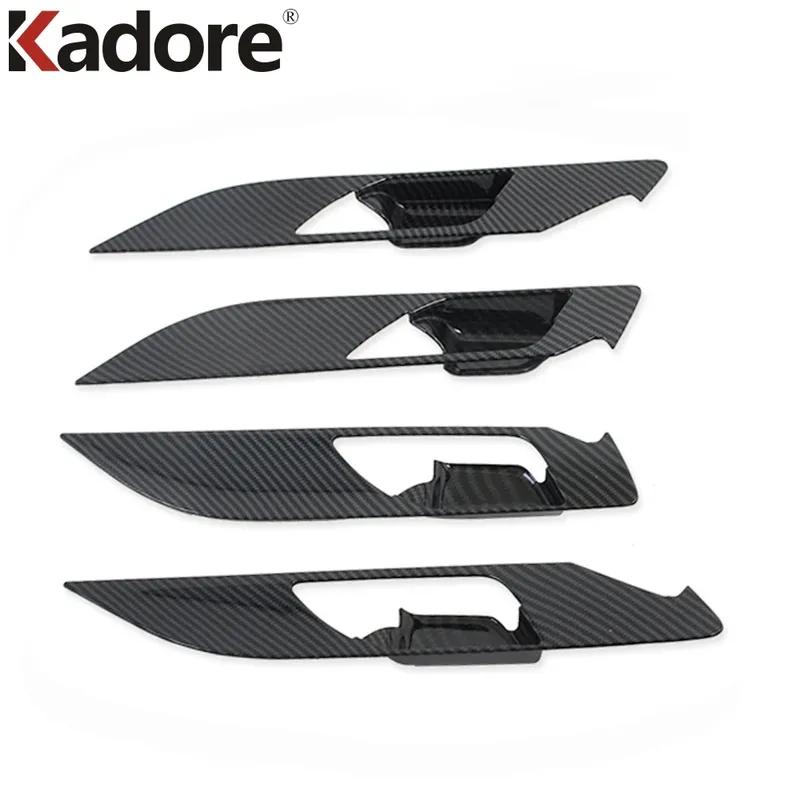 Car ide Inner Door Handle Bowl Cover Trim For Hyundai Cantus Creta ix25   Carbon Fiber Interior Molding Accessories