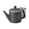 This Lightweight, Thin Black Porcelain Teapot, 8.5cm In Diameter and 350ml In Capacity, Includes a Super-stainless Steel Strainer with a Fine Mesh