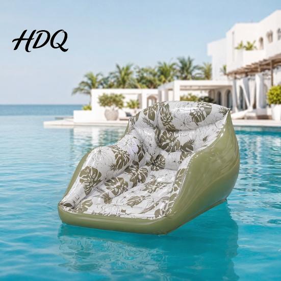 Schwimmende Armlehne mit Getränkehalter, aufblasbare Pool-Schwimmtiere für Erwachsene, strapazierfähiger Liegestuhl, Schwimmstuhl, Hängematten-Sitz mit Sommerparty-See-Strand-Raft