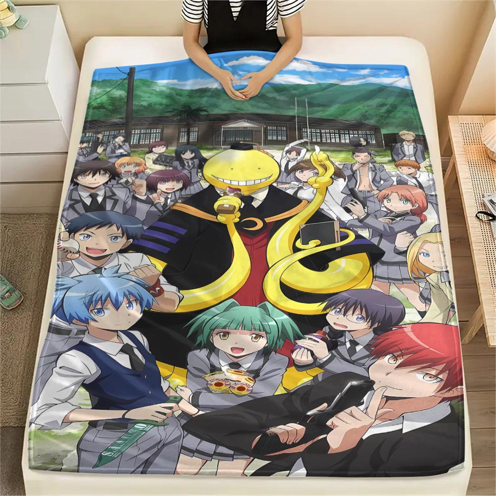 1 Stück Assassination Classroom Druck Flanelldecke, Hohe Qualität für alle Jahreszeiten, Heimdekoration, Wärme und Komfort, Perfekt für Weihnachtsgeschenke