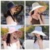 Women's Double-Sided 18cm Wide Brim Sun Hat - UV Protection