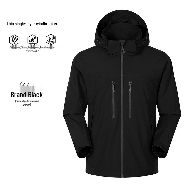 Unisex Winddichte & Wasserdichte Outdoor-Jacke zum Wandern & Bergsteigen