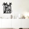 Decorative Cat Art for Bedroom Metal Cartoon Wall Decor Living Room Bedroom, Creative Unique Lover Gifts Silhouette Sculpture, Minimalist Animal