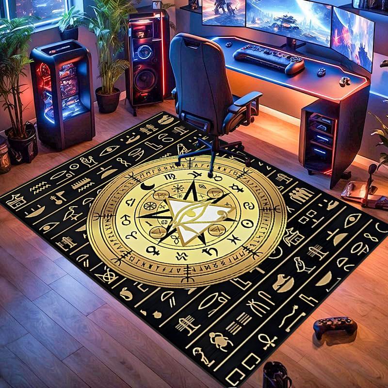 Freemason symbol rug, suitable for living room, bedroom, game room, computer room and home décor.