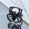 Halloween Retro Dark Spider Crow Open Ring Personality Niche Punk Stacking Wearing Trendy Cool Ring Girl