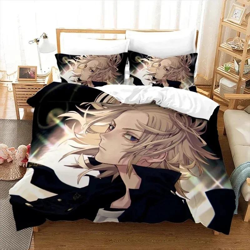 3D Print Tokyo Revengers Anime Bedding Set Double Twin King Duvet Cover Comforter Pillowcase Boys Girls Adults Bedroom