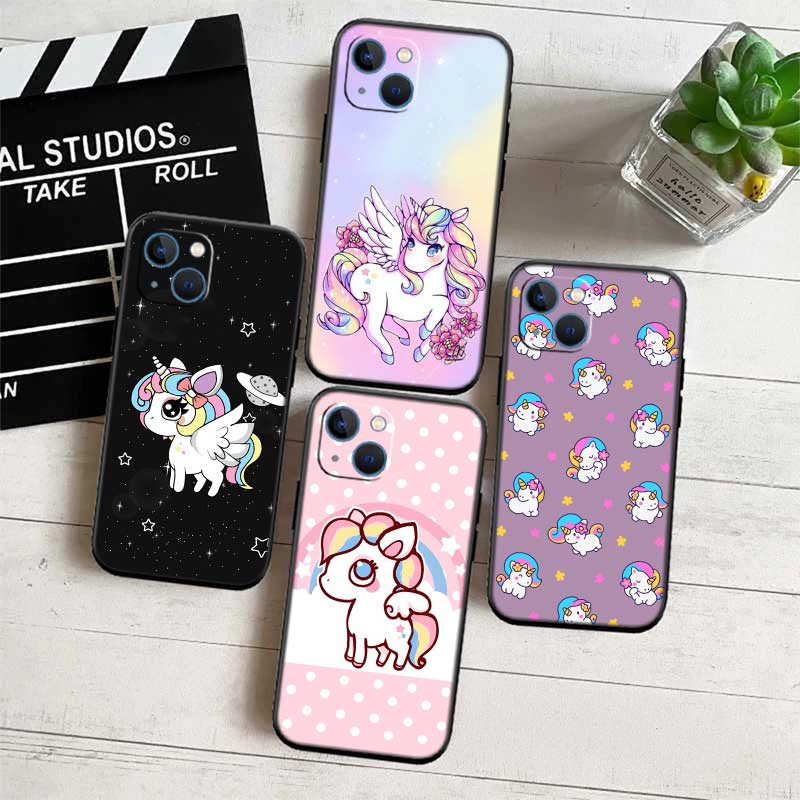 RE17 Cartoon Unicorn Phone Case for Samsung Galaxy S20 S21 S22 Ultra FE + Plus A21S A22 A24 A25 A26 A30 A30S A31