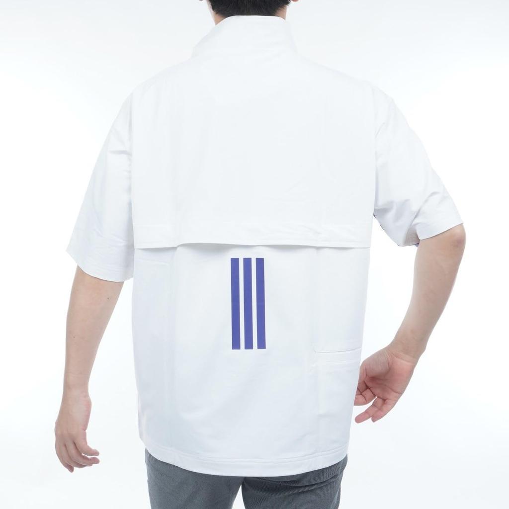 Colorblock Jacket White [Adidas] Half-Zip Short-Sleeve J/L