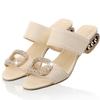 Women Summer Sandals Shoes With Low Heels And Rhinestone Embellishments