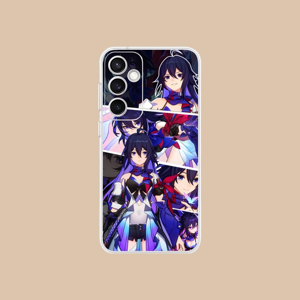 HSR Seele Clear Mobile Phone Case for Samsung Galaxy S25 S24 S23 S22 S21Plus FE Ultra Colorful Cover