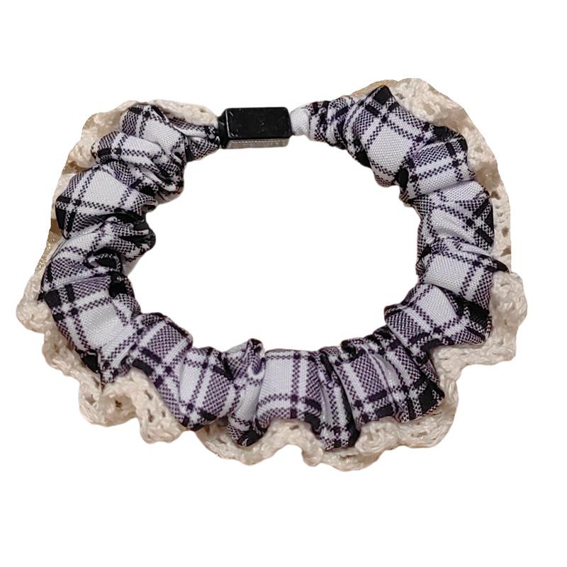 2025 Gumička do vlasů s krajkovým okrajem a sladkou vůní – Dámská gumička ve stylu tenkého střeva na drdoly a vlasové doplňky