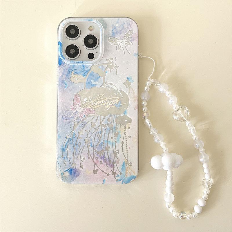 

Чехол для мобильного телефона Ins Starlights and Sky Feather Yarn подходит для Apple 16pro, жесткий чехол для iPhone 15, матовый 14, защитный чехол Apple 16