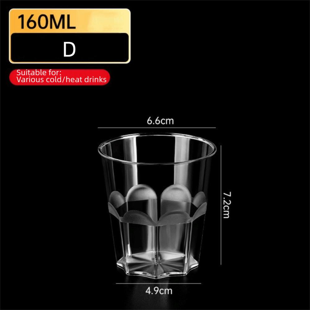 25pcs Household Round Disposable Cups Reusable Thickened Disposable Dessert Cups Party Supplies Plastic Transparent Cup