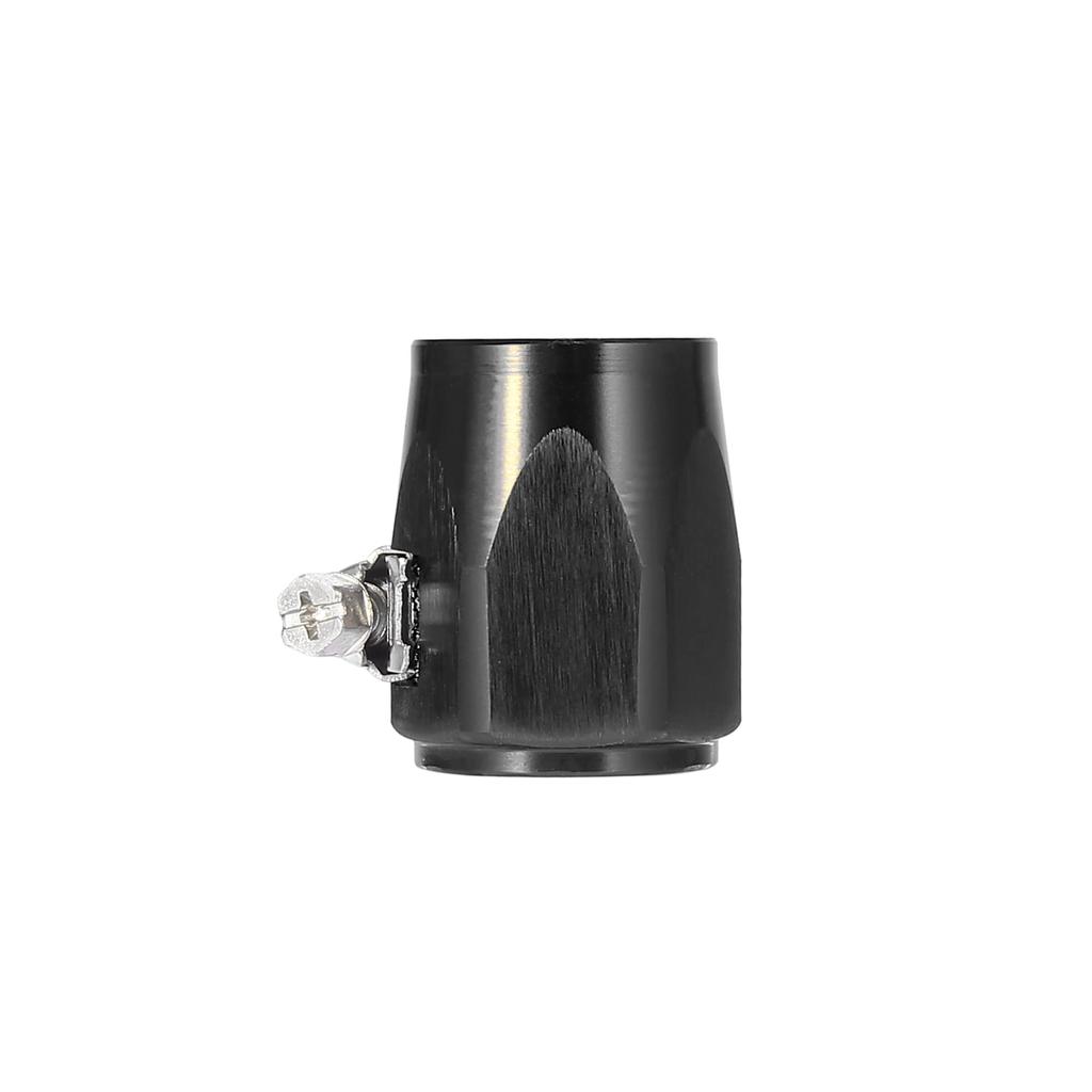 X AUTOHAUX Car Hose Finisher Clamp Car Hose Finisher Hose Connector Rubber with Screw Band Adapter Fittings 2pcs Black AN16