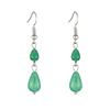 Elegant Green Water Drop Tassel Earrings – Chinese Style Winter Collection
