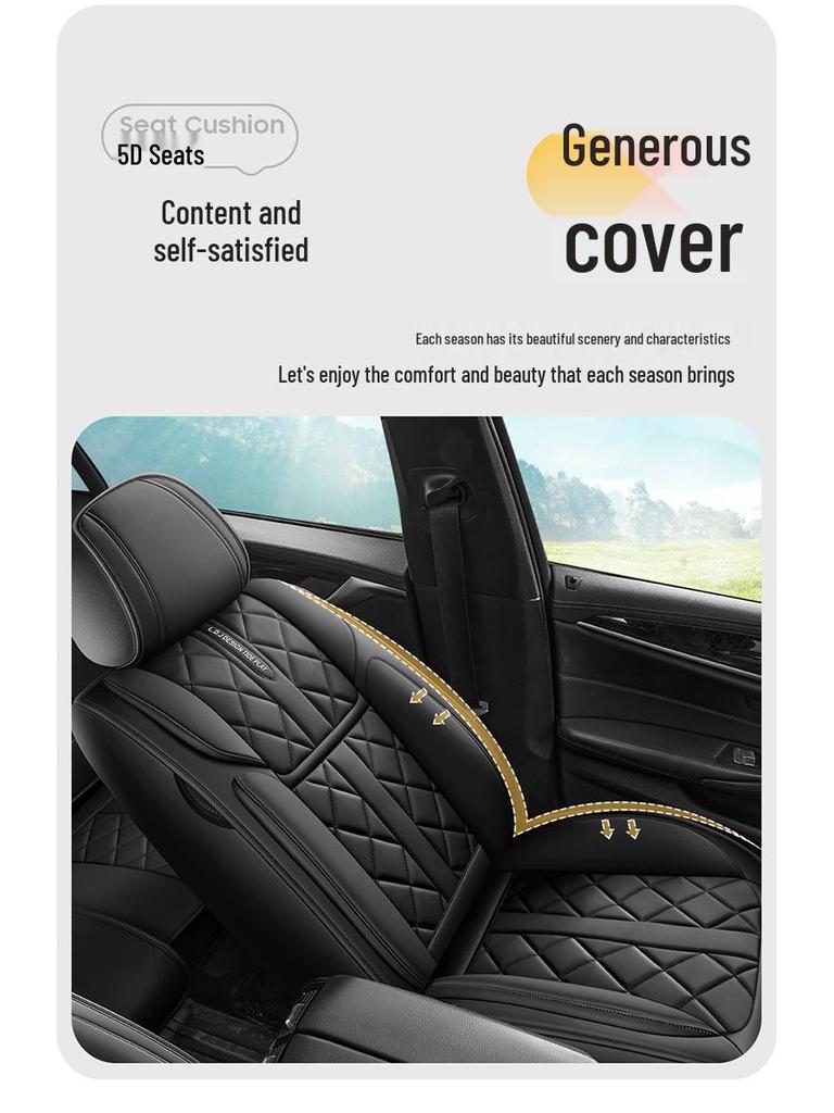 Faux Leather Car Seat Covers for Bluebird Sylphy Classic, Qashqai, Tiida Sun