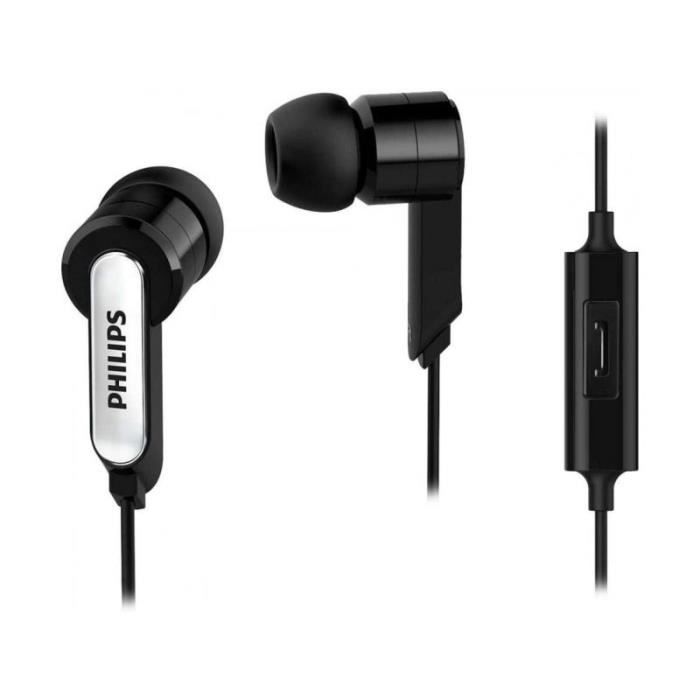 Oreillette - PHILIPS - SHE1405BK/10 - Intra-auriculaire - Filaire - Microphone Intégré