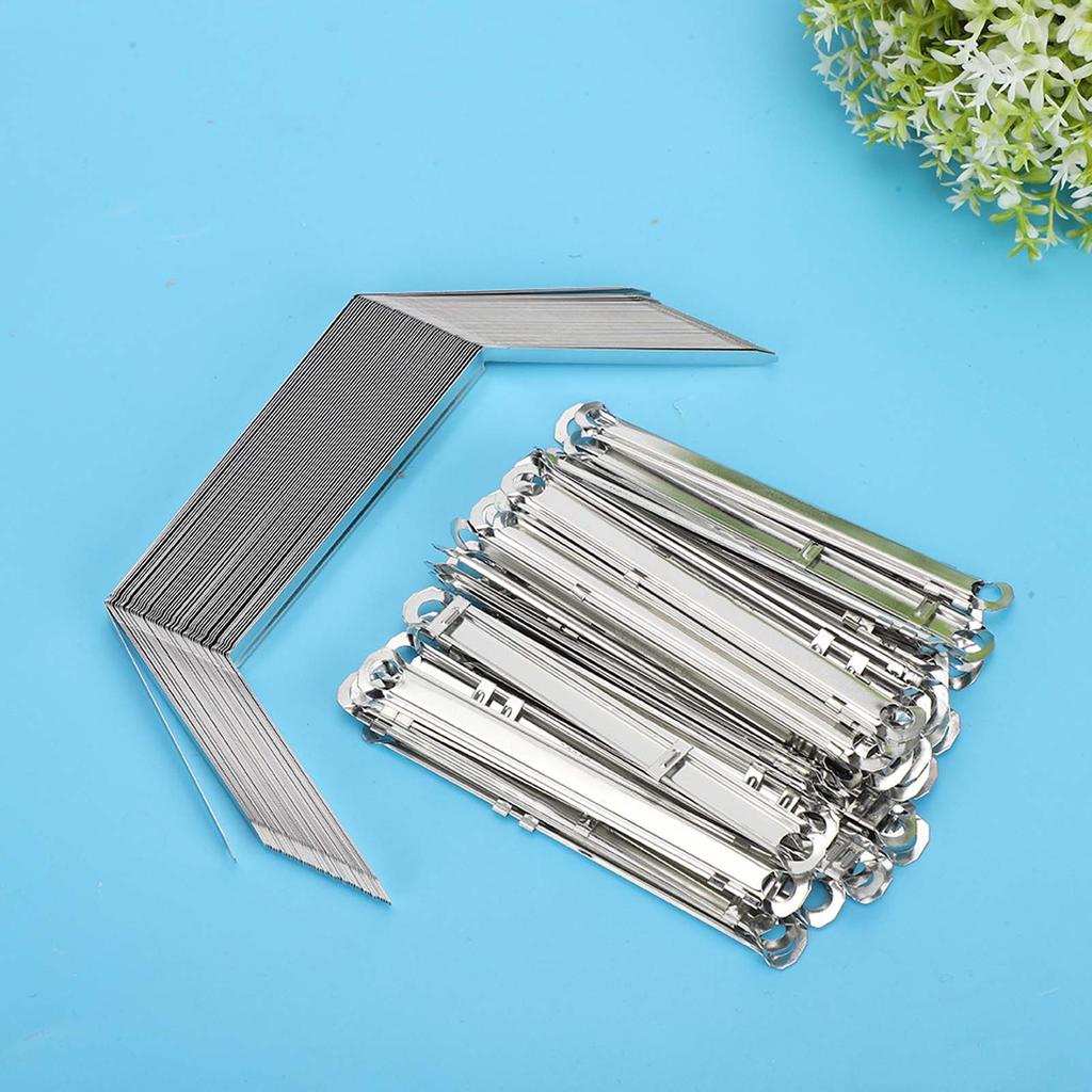 50 ks Kancelářské spony 2 dírkové železné klipy na papír hrotové spony vázací svorky 80mm rozteč děr pro 350 listů papíru A4