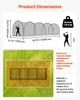 Baseball Batting Cage, 12200 X 3700 X 3050mm Freestanding Portable Batting Cage, Hitting Cages with 4-Ply Knotless Polyester & Pitching Machine