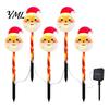 Outdoor Lighting for Courtyard 5Pcs Solar Christmas Yard Stake Light, Waterproof LED Garden Lamp with Energy Efficient Path Lights Snowman Santa Claus