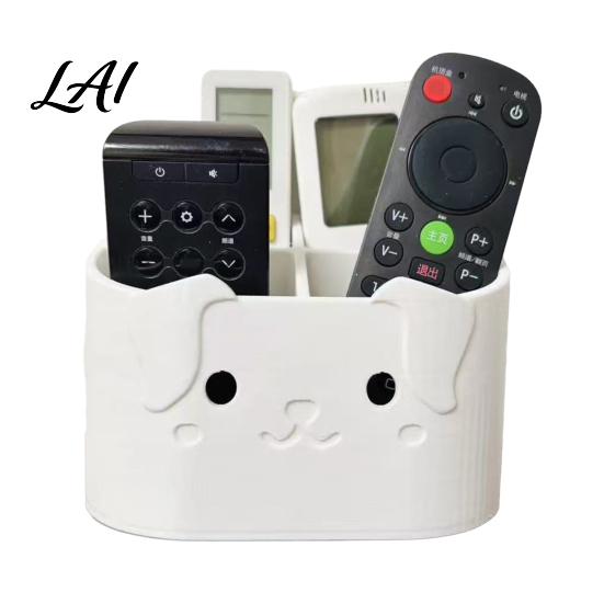3D Printed Storage Container Remote Control Holder Animal Design Box Desk Organizer for Desk 4-Compartments TV Caddy Desktop