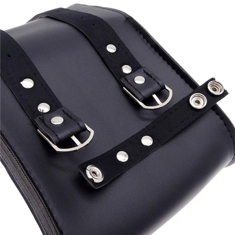 Universella Motorcykelhängande Sadelväskor Stor Kapacitet PU-läder Framgaffel Styre Sido-Bakverktygsväskor för Honda Yamaha