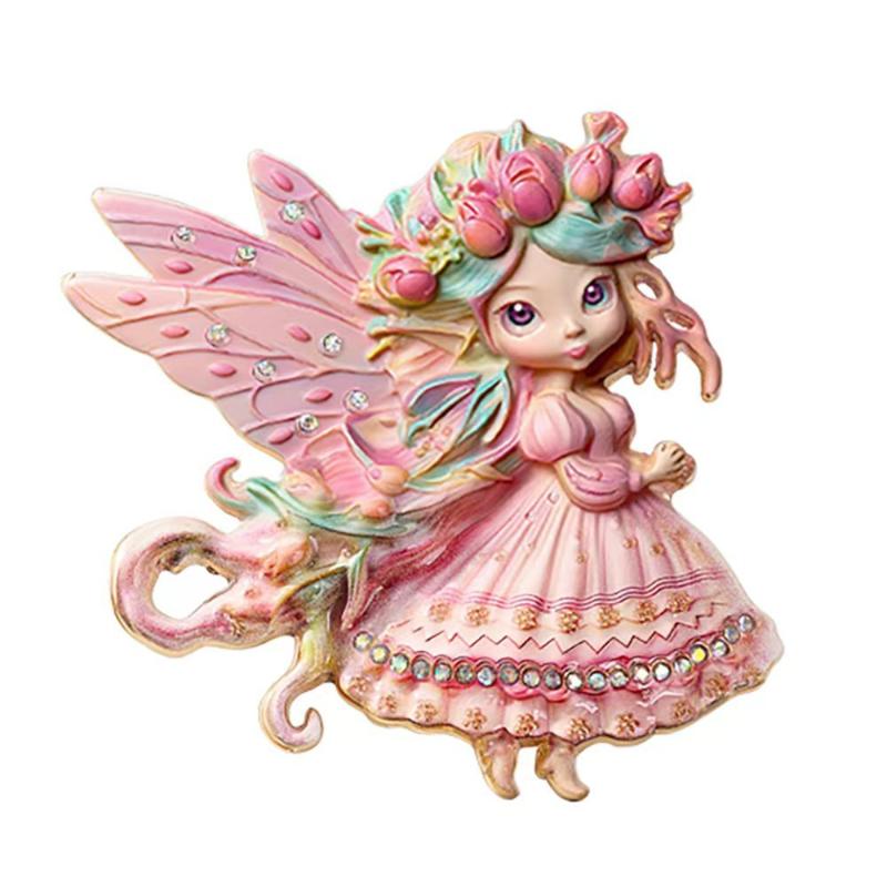 Broches de Aleación de Elfo Mariposa Hermosa de Ensueño 4 Colores Encantador Exquisito Broche para Niña para Ropa de Mujer Pines para Mochila Regalos