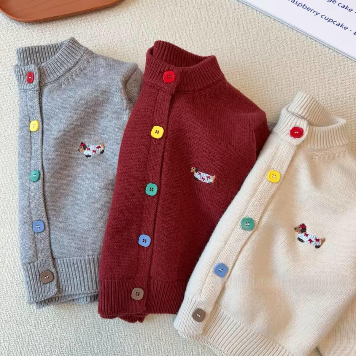 Kids Double Layer Thick Knit Sweater Warm Soft Winter Top for Boys and Girls 80