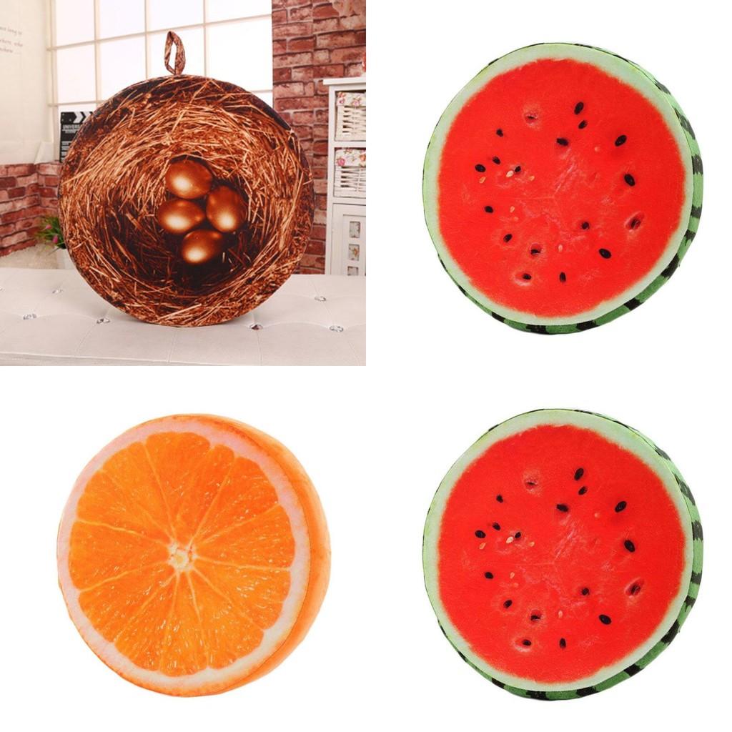 16" Fruit Design Couch Chair Pillow With Removable Cover And Soft Cushion
