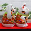 Japanese warehouse beckoning cat figurine pottery Kutani ware pair beckoning cat shelving feng shui good luck interior Japanese style accessories