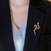 Unique Design Gold Color Snake Brooches for Women Men Unisex Full of Rhinestone Snake Animal Pins Badge Jewelry Gifts