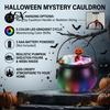 Window Display Ornaments Halloween Cauldron Light, Color Changing Glowing Pumpkin Skull Hanging Battery Operated Haunted House Decor Decor,