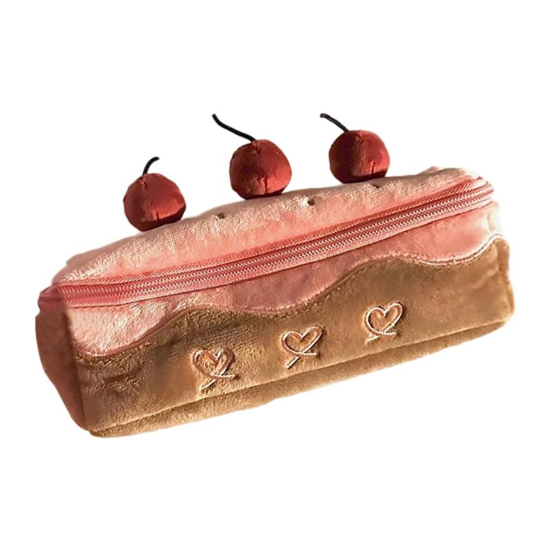 

Cartoon Fruit Cake Pencil Bag Large Capacity Pencil Case Zippered Pencil Pouches Travel Cosmetic Bag For Student Artist