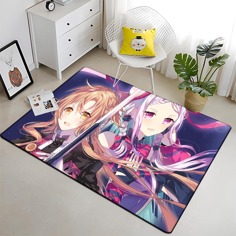 Hot Anime SAO Sword Art Online Modern House Living Room Floor Matte Bedroom Carpet Art Poster Mat Pattern Decorative Square Rug