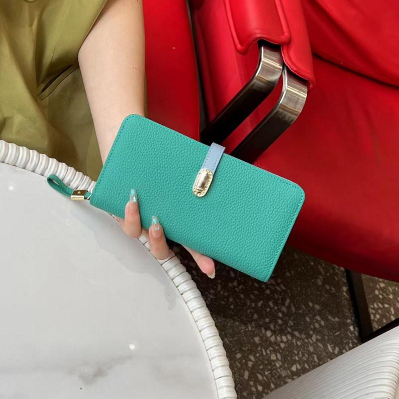 2026 Nuova Pelle di Mucca Morbida Portafoglio Lungo da Donna Grande Capacità Borsa a Mano Temperamentale Telefono Cellulare