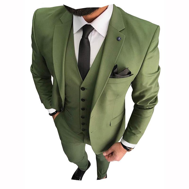 Elegant Men's Suit Classic Fit Pocket Casual Business Set Men