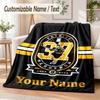 Özel Metin Flanel Battaniye Boston Bruins Baskılı Sıcak Rahat Battaniye Ev Kanepe Yatak Örtüsü