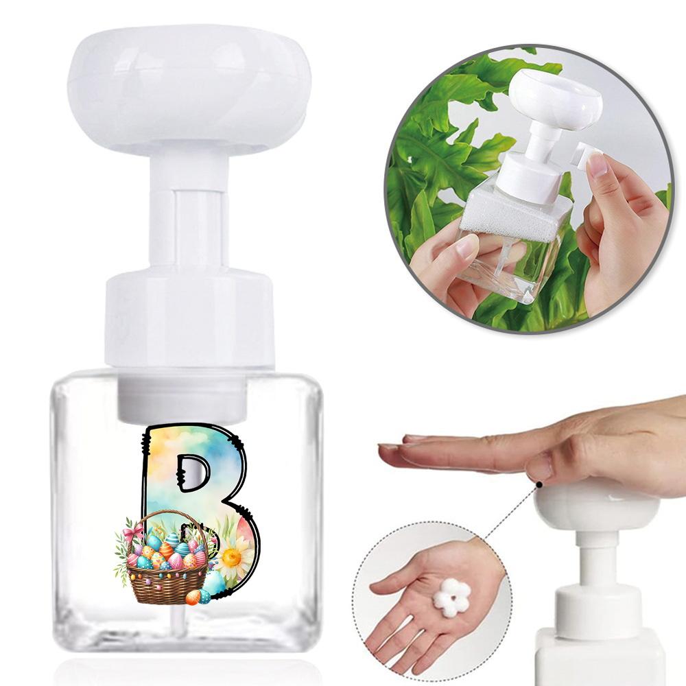 250ml Square Flower Foam Bottle 2026 Soccer Refillable Lotion Container Leakproof Travel Pump Bottle for Skincare Sports Fan Gif