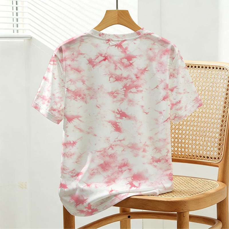 Women's Tie Dye T-Shirt - Minimalist Streetwear, Soft Comfortable Fabric, Versatile Simple Style for Daily Casual & Date Night Outfits