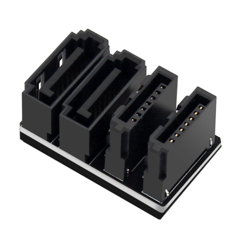 1-5 шт. 2 SATA 7-контактный штекер на гнездо Конвертер Угловой SATA 7-контактный Адаптер для Компьютера SSD HDD 2 SATA 7-контактный Адаптер Конвертер Штекер