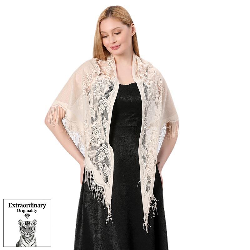 New Lace Triangle Scarf, Bride Bridesmaid Group Wedding Dress, Banquet, Shopping, Tourism Scarf, Girl