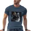 Unisexs 100 Cotton Casual Custom Tee Gaze Of The Mystic Feline Graphic Print