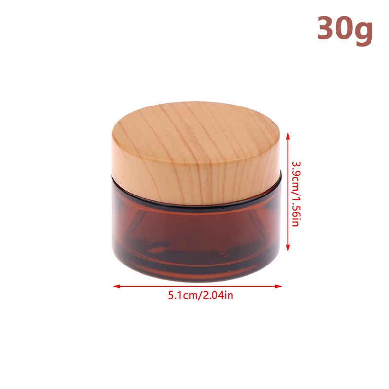 

5/10/15/20/30/50/60/100G Dark Tan Cream Bottle Glass Separate Bottle Face Cream Eye Cream Box Travel Empty Cosmetic Container