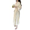 Nachthemd im süßen koreanischen Stil für Damen: Lockerer Kimono-Pyjama mit Trägern für Frühling/Herbst, mittellang/lang, im Freien tragbar.