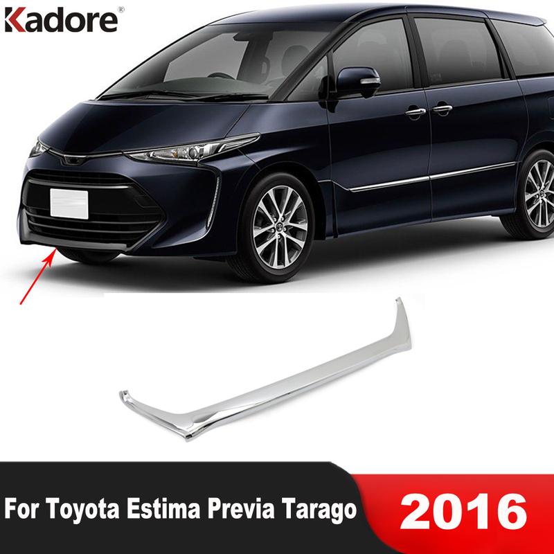 Хромированная накладка на нижнюю часть переднего бампера для Toyota Estima Previa Tarago 2016, аксессуары