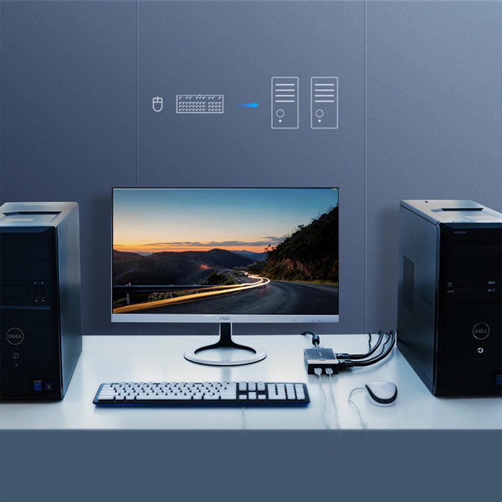 Ugreen 30357 Kvm Switch - Black