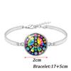 Friedenszeichen Zeit Edelstein Halskette Armband Ohrringe Dreiteiliges Schmuckset Geschenk