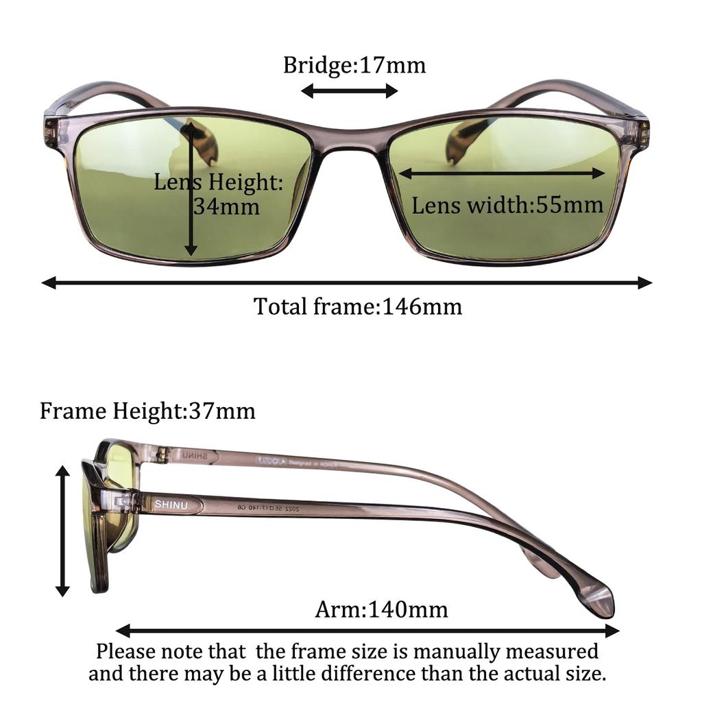 Shinu Blocking Harmful Blue Light Release Beneficial Blue Light Ems Smart Lens Reading Glasses For Man Frame
