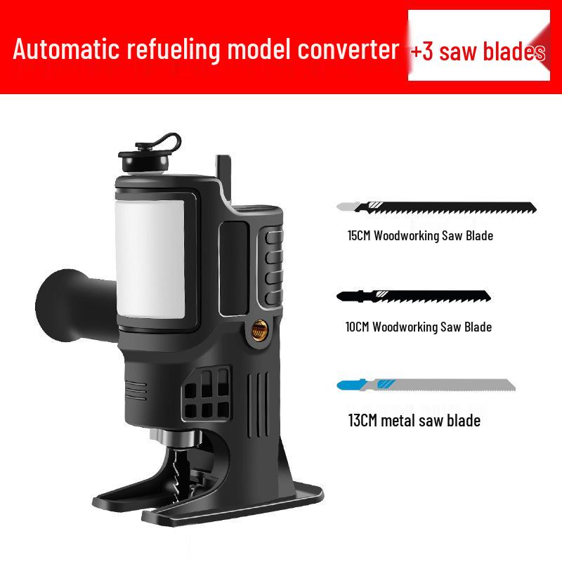 Handheld Jigsaw & Chainsaw Electric Drill Conversion for Woodworking