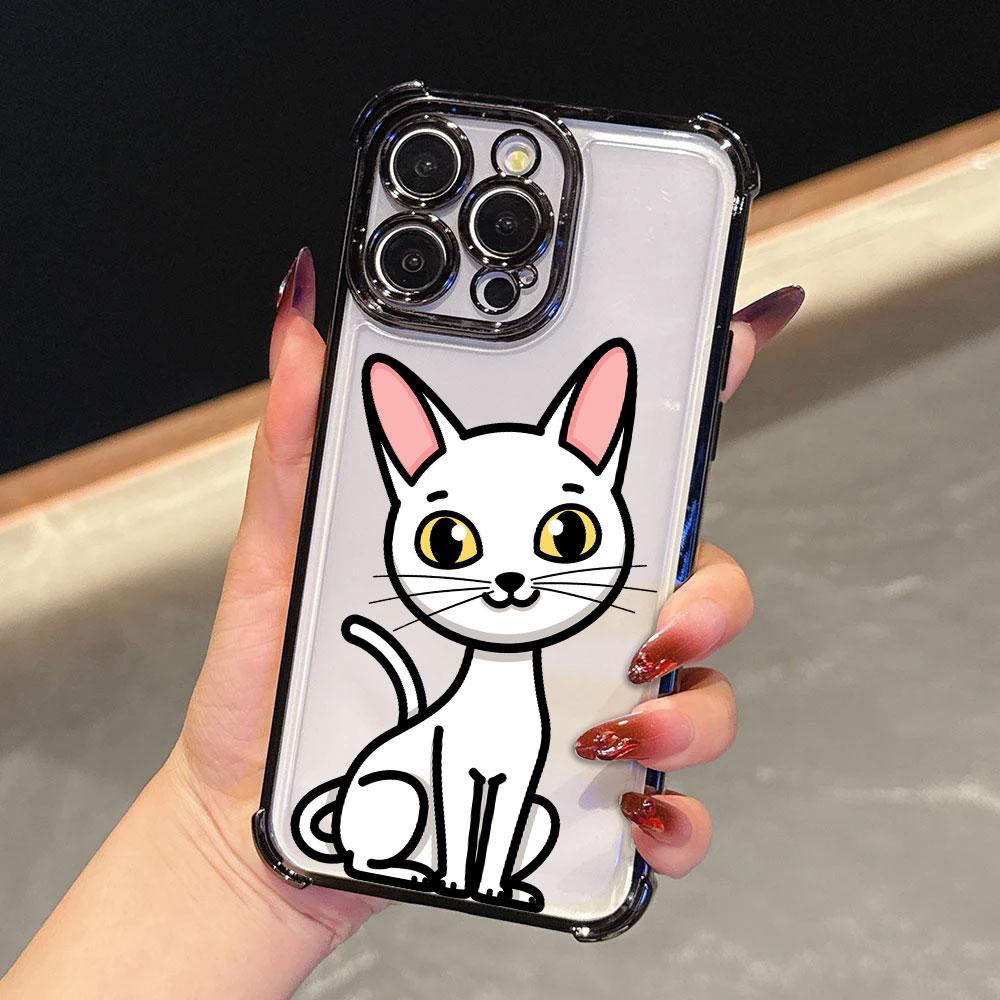 Cartoon Cat Cute Case For Samsung Galaxy A57 A37 A07 A17 A56 5G A55 A54 A52 A53 A36 A34 A35 A33 A73 A26 A25 A16 A06 Phone Cover